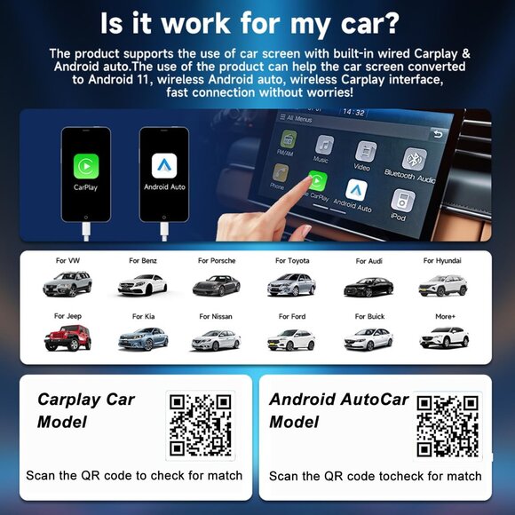 Wireless CarPlay Adapter, Car Play Adapter with Netflix/YouTube - Picture 7 of 9